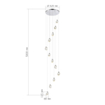 Светильник светодиодный, хром, прозрачный, CASCATO, LED, 3
