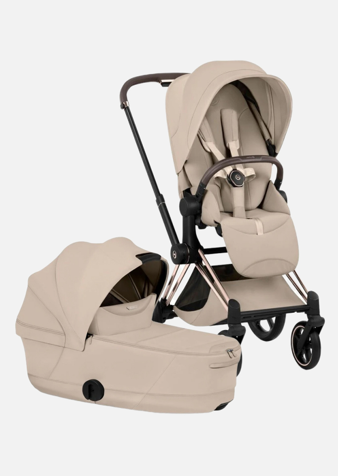 Cybex Детская коляска Priam Style Rosegold 2 в 1 цвет Cozy Beige