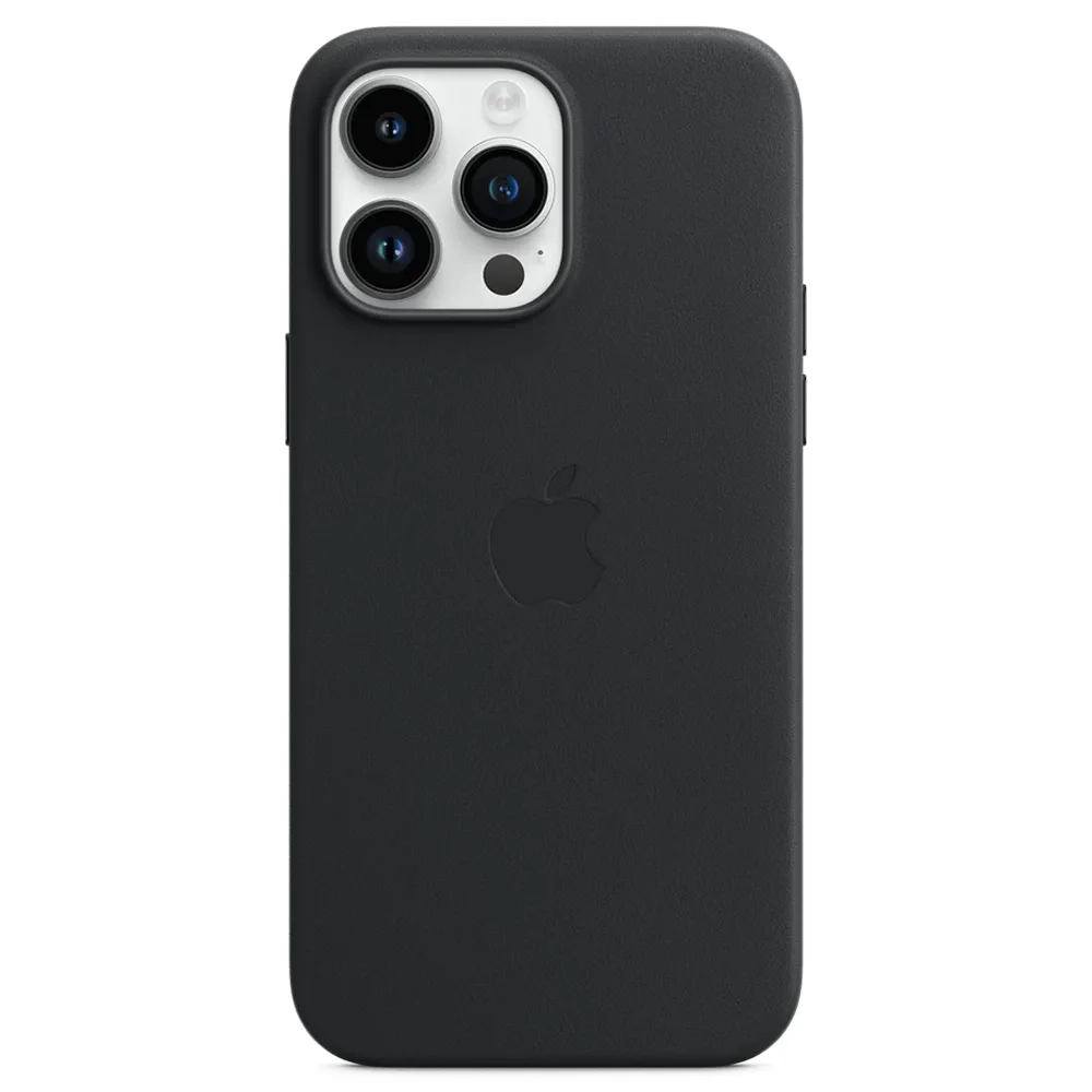 Кожаный чехол с поддержкой MagSafe Apple Leather Case для iPhone 14 Pro Max, Midnight (Темная ночь)