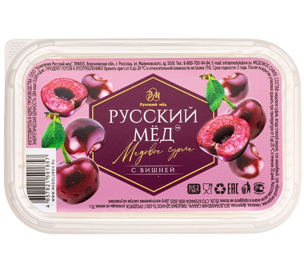 Медовое суфле с вишней Русский мёд 200 мл (коррекс)