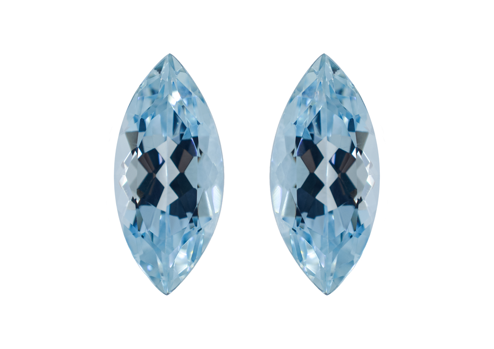 Аквамарин пара (маркиз 10.99 ct)