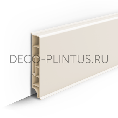 Плинтус напольный Прямоугольный IDEAL Дюра 033 Кремово-белый, 80х16мм 2,20м