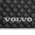 Ковры VOLVO FH-12 2009-2013г (механика) (экокожа, черный, серый кант, серая вышивка)