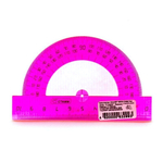 Транспортир 10см NEON Cristal 4цв.(Стамм)