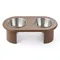 Миска двойная на подставке Плато цвета мокко из коллекции pets essential