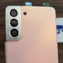 Крышка для Samsung S21 Plus - задняя стеклянная панель премиум качество (розового цвета)