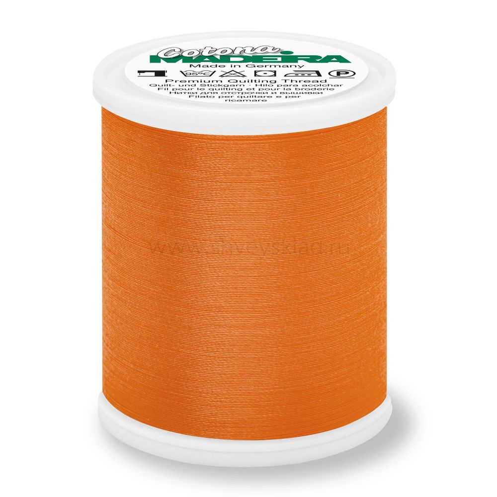 Нитки вышивальные хлопок Madeira Cotona №50, 1000 м, цв. 604, 9350, 5 катушек
