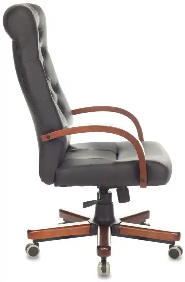 Кресло руководителя Бюрократ T-9928WALNUT/ECO черный экокожа крестов. металл/дерево
