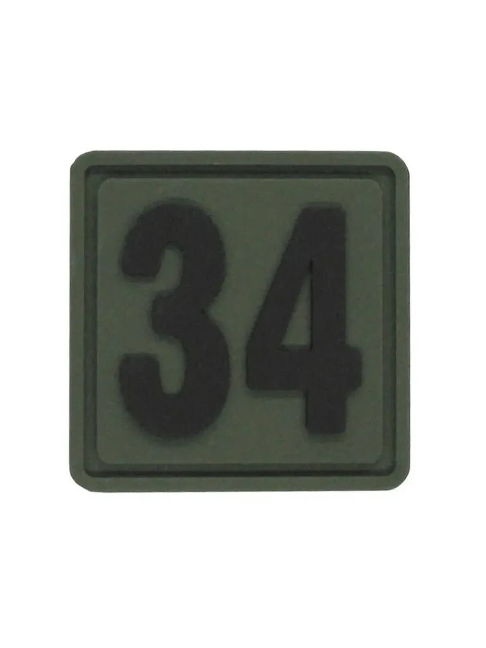 Шеврон на липучке цифра 34 Внимание! Размер 2.5х2.5 см
