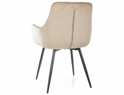 Стул SIGNAL LEMON Velvet Bluvel 28 бежевый/черный