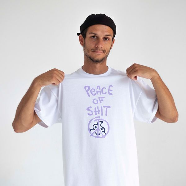 Футболка Popandopalaz Peace of Shit Белая - фото 5