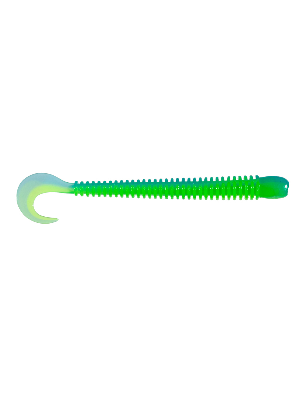Приманка ZUB-WORM-ZANDER 135мм(5,3")-5шт, (цвет 020) синий верх - желтый низ