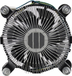 Кулер для CPU BaseTech Original, 1х80мм, 4-pin, Al, серебристый-черный, 800-2700rpm, 27дБ, TDP 65Вт, INTEL 1200/115x/775, AMD Не поддерживается (BT-ORIG-AL)