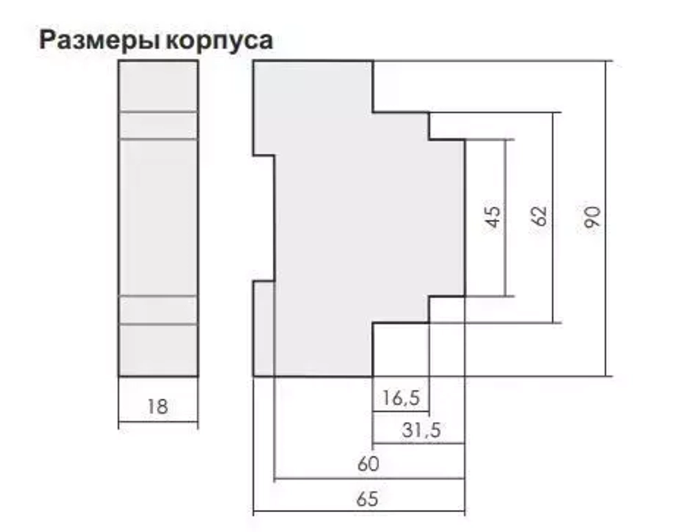 Реле контроля температуры RT-821-1 230В 16А 1P IP20 (от -4 до +5 град.C; выносной датчик; гистерезис 30 град.C)
