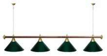 Лампа STARTBILLIARDS 4 пл. (плафоны хром,штанга золотая,фурнитура золото)