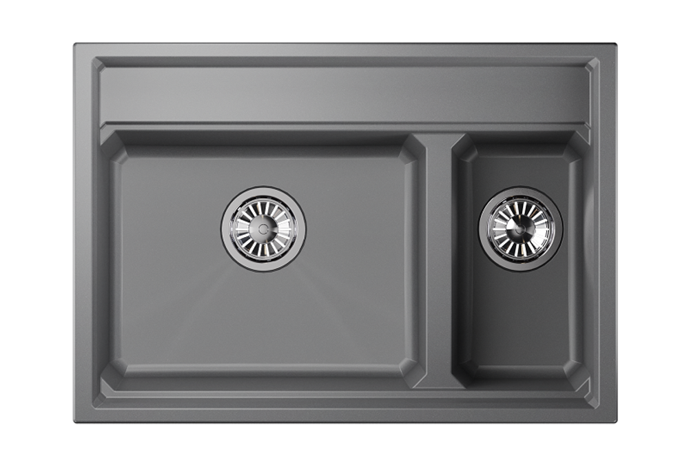 Кухонная мойка GRANULA Kitchen Space (7302, АЛЮМИНИУМ)