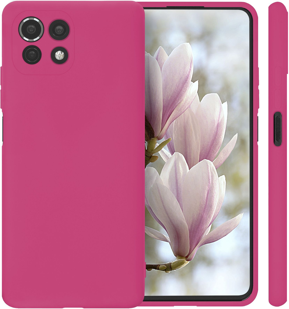 Мягкий Soft Touch чехол из силикона для XIAOMI MI 11 LITE 4G / 5G / NE с бархатной подкладкой