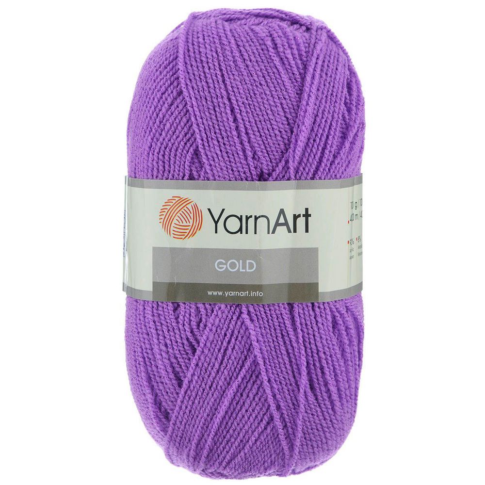 Пряжа YarnArt (ЯрнАрт) Gold / уп.5 мот. по 100 г, 400м, 13284 9002 фиалка