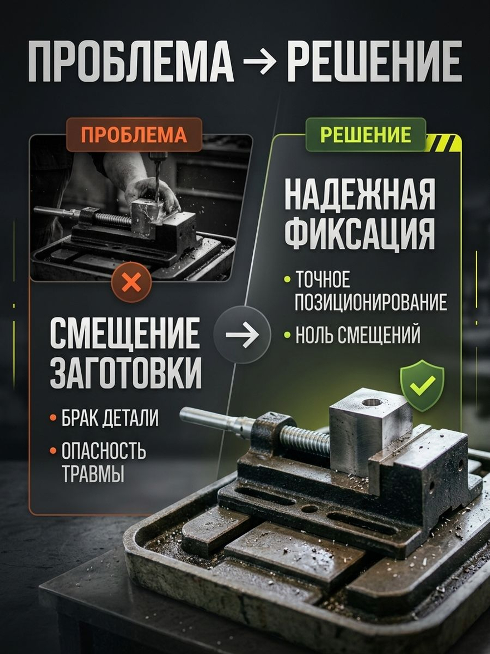 Тиски сверлильные 150 мм тип 2 станочные неповоротные