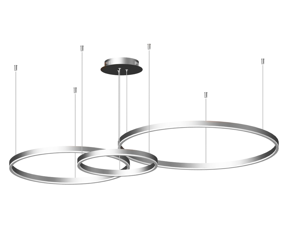 Подвес Kink Light Тор серебро d80+60+40 08223,16P(4000K)