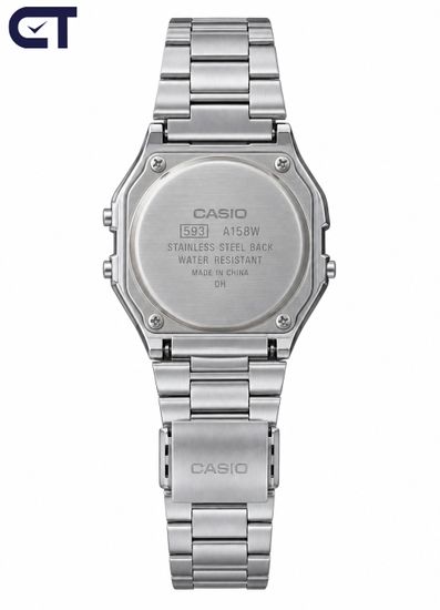 Casio A158WA-1 Vintage часы наручные унисекс — ретро-дизайн, стальной браслет и батарейка на 7 лет