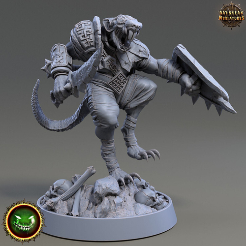 крыса scaven rat мышь Воин Паладин Варвар Файтер Рыцарь миниатюра для dnd, днд, pathfinder, фентези, Настольная игра, НРИ, Варгейм, РПГ