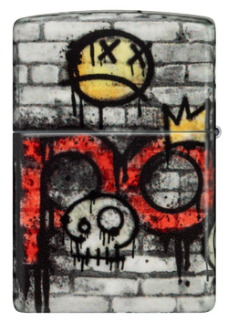 Зажигалка ZIPPO Graffiti King с покрытием 540 Matte, латунь/сталь, разноцветная, матовая, 38x13x57 м