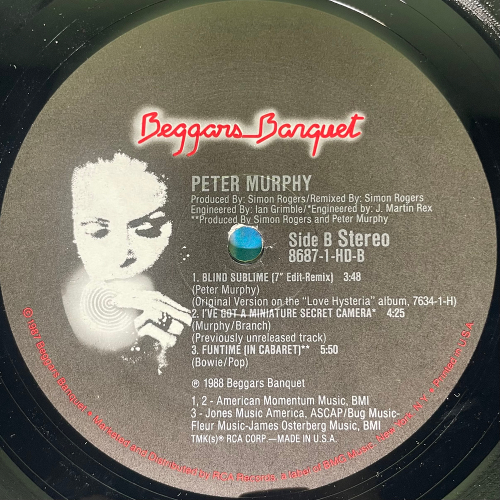 Peter Murphy ‎– Blind Sublime (США 1988г.) EP