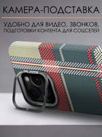 Дизайнерский чехол для IPHONE 15 PRO MAX с камерой-подставкой и MagSafe