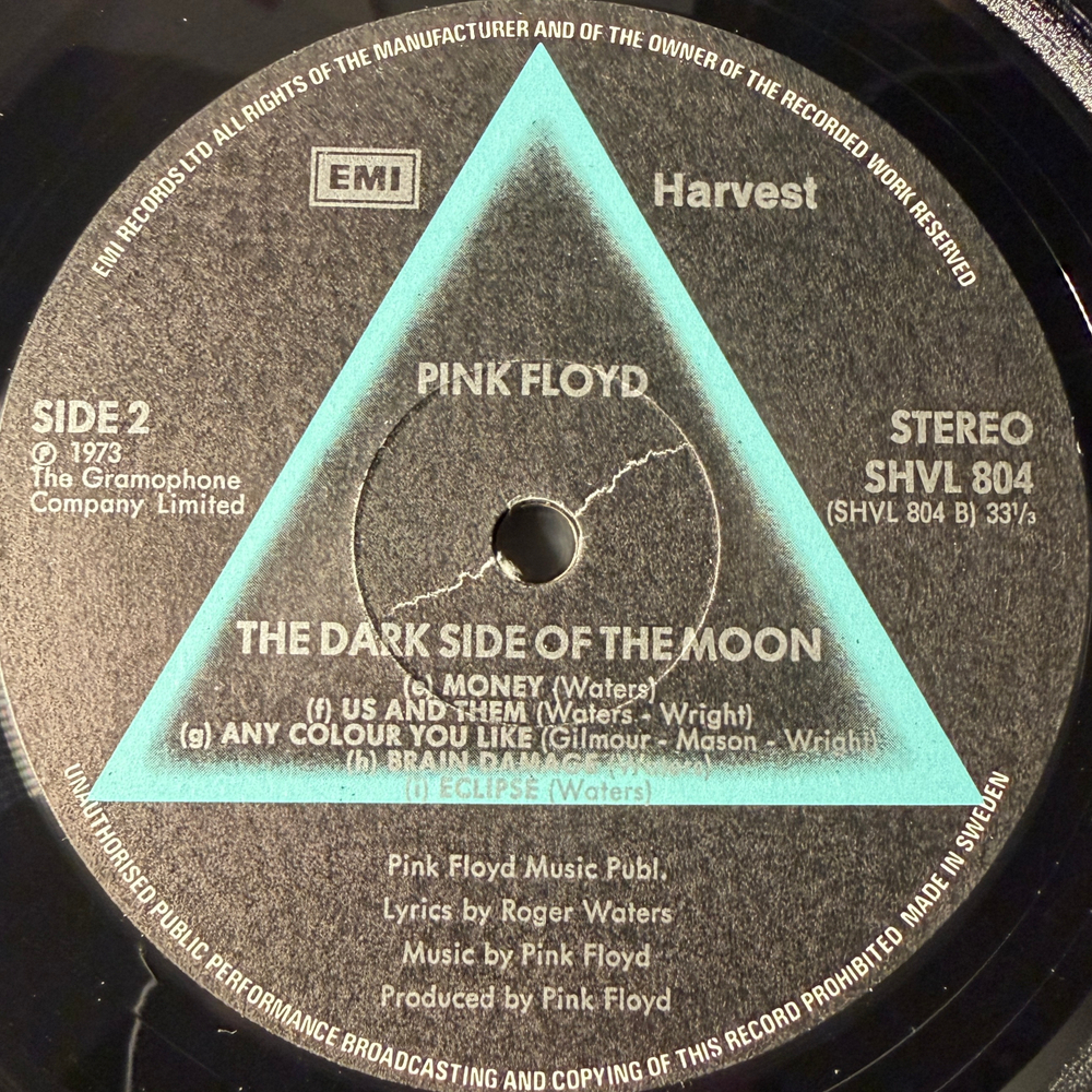 Pink Floyd - The Dark Side Of The Moon (Швеция 1973г.)