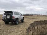 Калитка в штатный бампер усиленная Toyota Land Cruiser 105 с квадратом