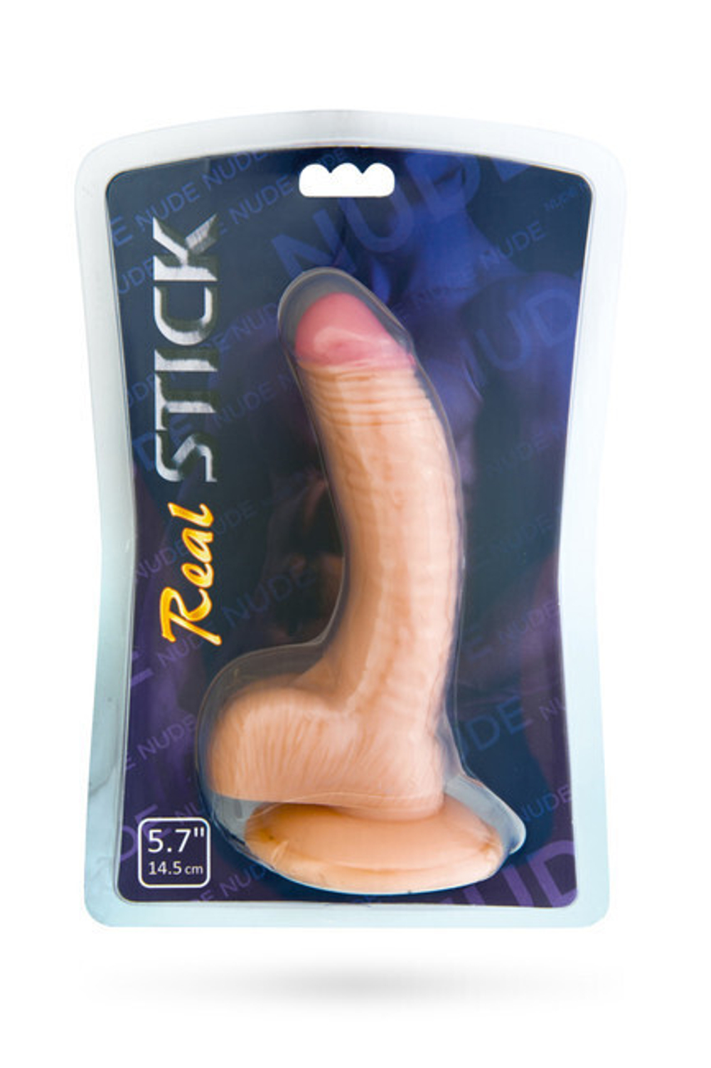 Реалистичный изогнутый фаллос на присоске Real Stick 5,7'' (Цвет: телесный)