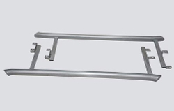 Пороги Chevrolet Niva (03.2009 -)/ Нива Тревел 'Труба изогнутая' d=63мм