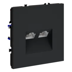 Розетка компьютерная двойная RJ45+RJ45 кат.6 Voltum S70 Графит VLS060207