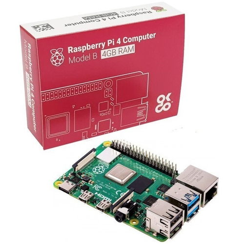 Микрокомпьютер Raspberry Pi 4 Model B 4GB, ARM, GLAN, Wi-Fi, Bluetooth