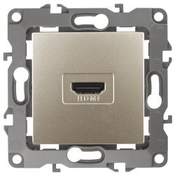 Розетка ЭРА Серия 12 12-3114-04 HDMI IP20 шампань | Эра 12