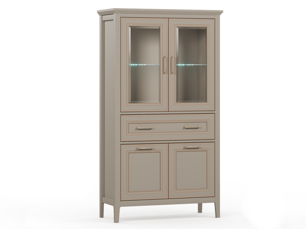 КЛАССИК шкаф REG2W2D1S/170 с подсветкой (Глиняный серый)