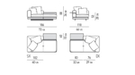 Connery sofa by Minotti Set 1 module 3