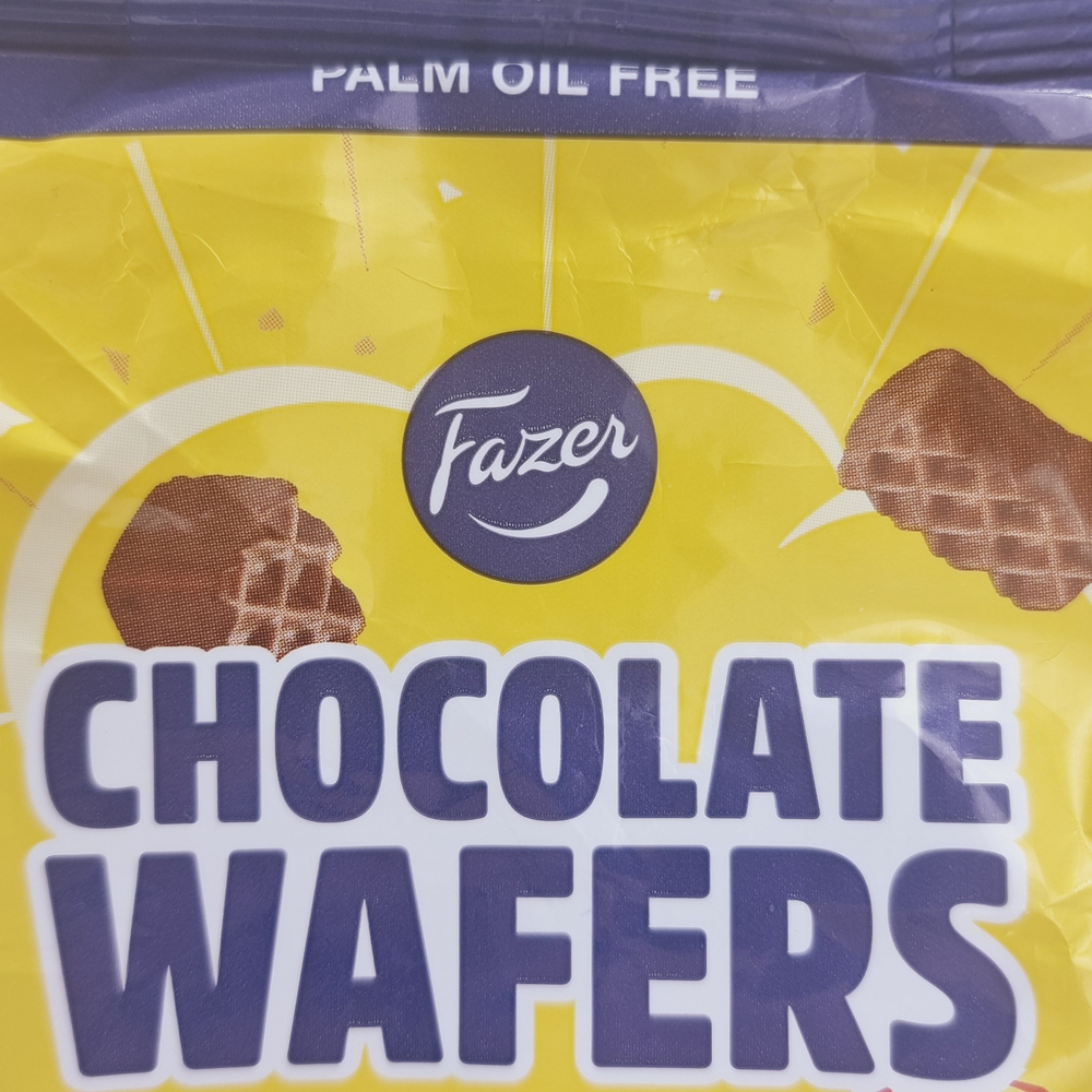 Вафли в шоколаде Fazer Chocolate Wafers Kina Vanilje & karamell со вкусом ванили и карамели 175 г (из Финляндии)