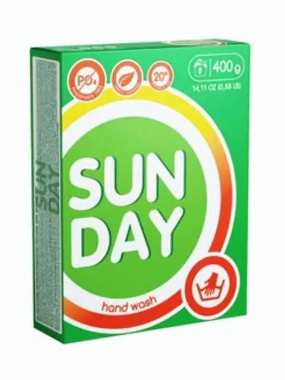 Порошок стиральный SUNDAY ручная стирка универсальный Сонца 400г