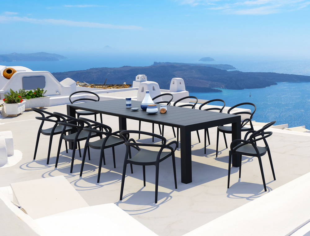 Стол пластиковый раздвижной Siesta Contract Vegas Table XL, черный