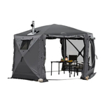 Шатер Wild Land Hub screen house 600 LUX, черно-серый