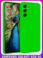 Мягкий Soft Touch чехол из силикона для SAMSUNG GALAXY A34 с бархатной подкладкой