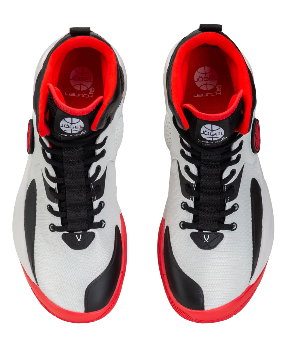 Кроссовки баскетбольные Launch MID, White/black/red