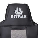 Чехлы SITRAK C7H (экокожа, черный, серая вставка)