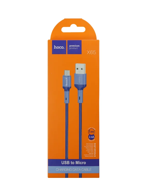 Кабель Hoco X65 USB-A to micro USB data cable 1m синий