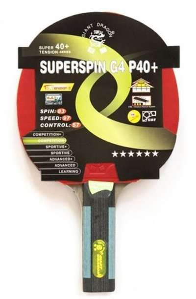 Теннисная ракетка Dragon Superspin 6 Star New (прямая)