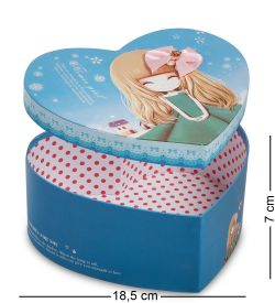 WG-69-B Набор коробок из 3шт «Сердце» цв.голубой