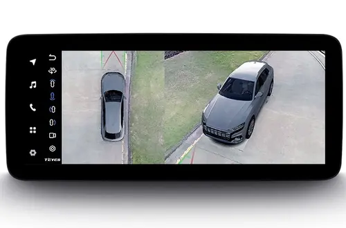Магнитола для Mercedes Benz GLK X204 2012-2015 NTG 4.5 - Teyes LUX ONE 360 монитор 12.3", Android 10, Быстрая, CarPlay, 4G SIM-слот, 4 камеры в комплекте
