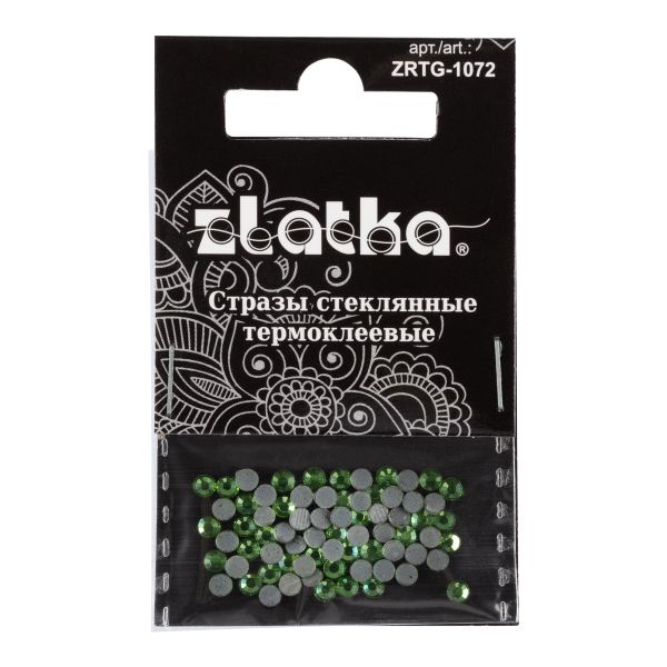 Стразы клеевые стекло 2.7 мм, 360 шт, SS10 №11 салатовый (Peridot), Zlatka ZRTG-1072